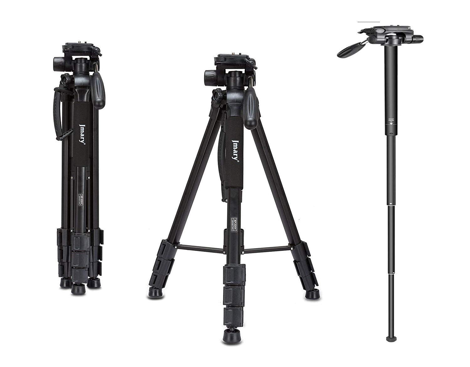 Jmary KP2599 Professional Camera Tripod and Monopod - Black Color
