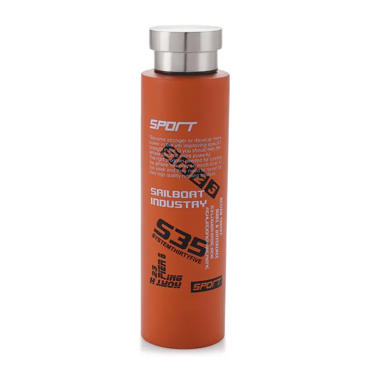 Sports Thermos Bottle Vacuum Flask Water Bottle 800ml - Orange Color