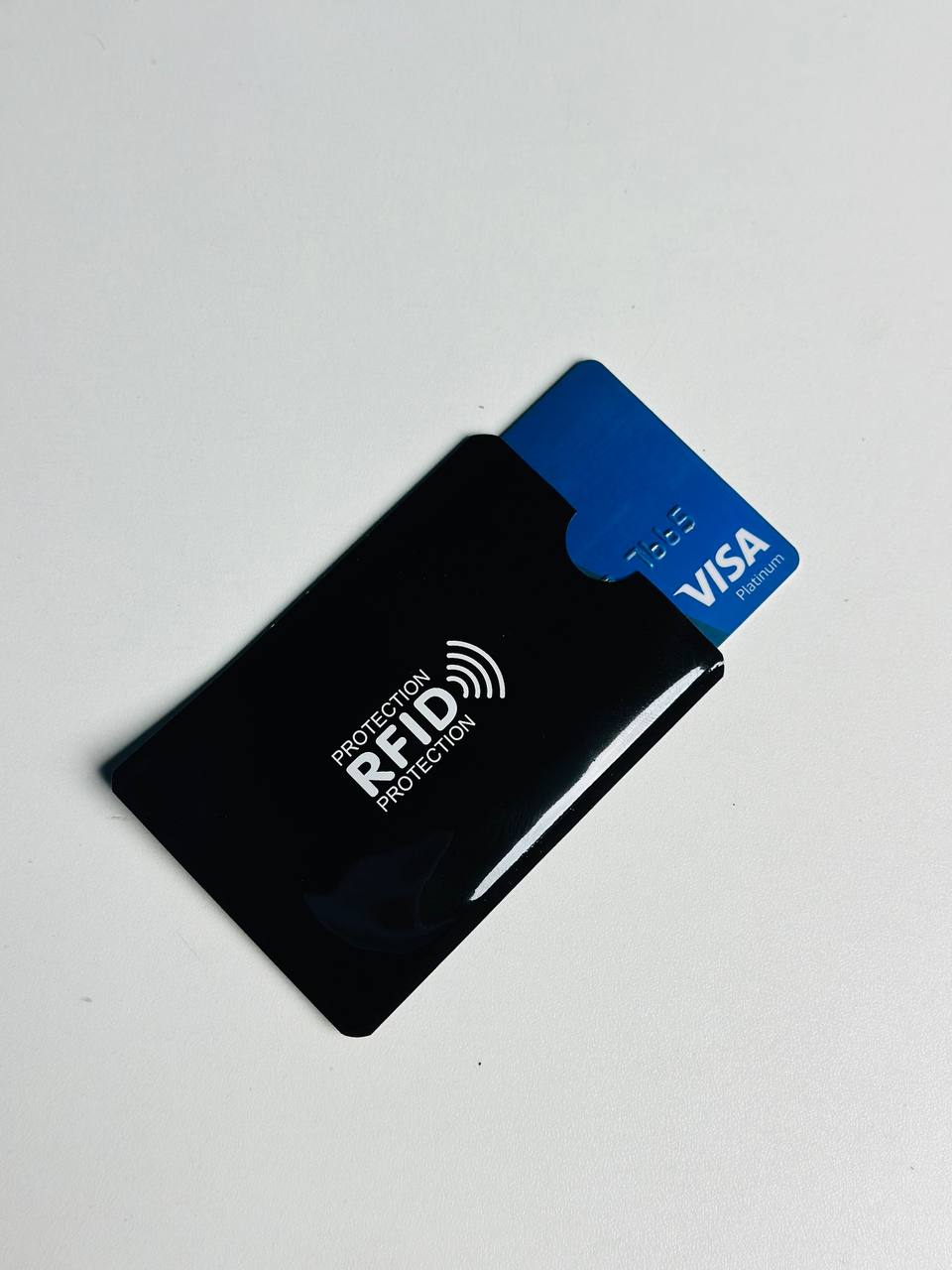 Anti Rfid Card Holder NFC Blocking Reader Case Protection Aluminium – 1pc - Black