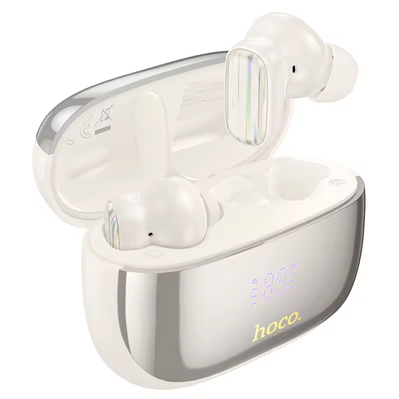 HOCO EQ20 ANC + ENC Noise Cancellation Wireless Earbuds - Milky White