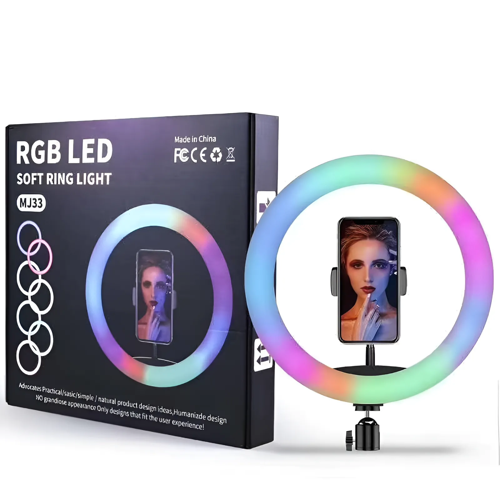 MJ33 RGB LED Soft Ring Light - 13Inch (Only light)