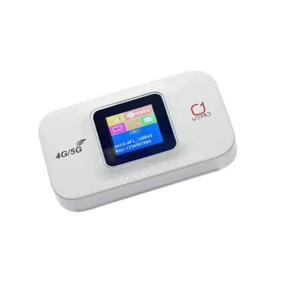 Vemo E5783 Plus 4G/5G Portable Pocket WiFi Router - 300Mbps High-Speed Mobile Hotspot with 3000mAh Battery