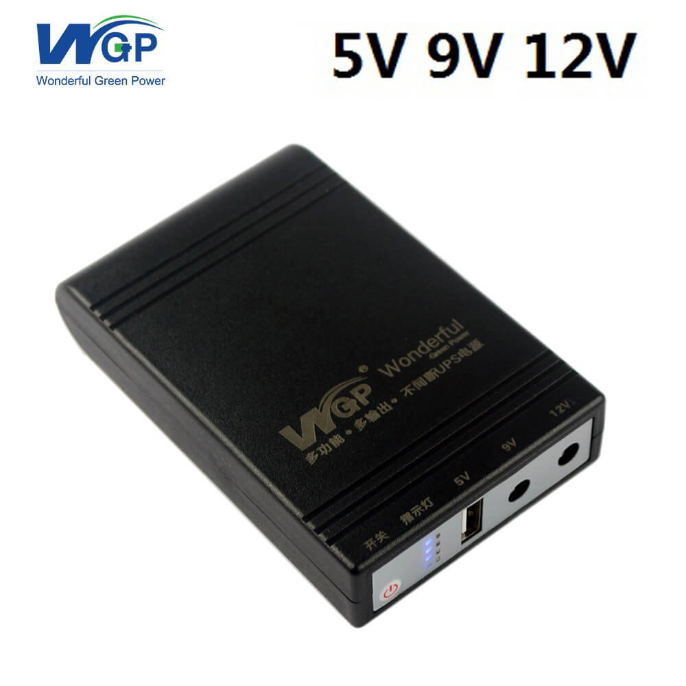 WGP Mini UPS Router ONU Backup up to 8 Hours 5V 9V 12V
