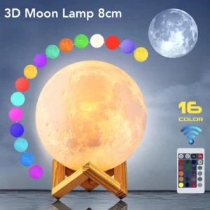 Rechargeable 3D Moon Lamp 8cm