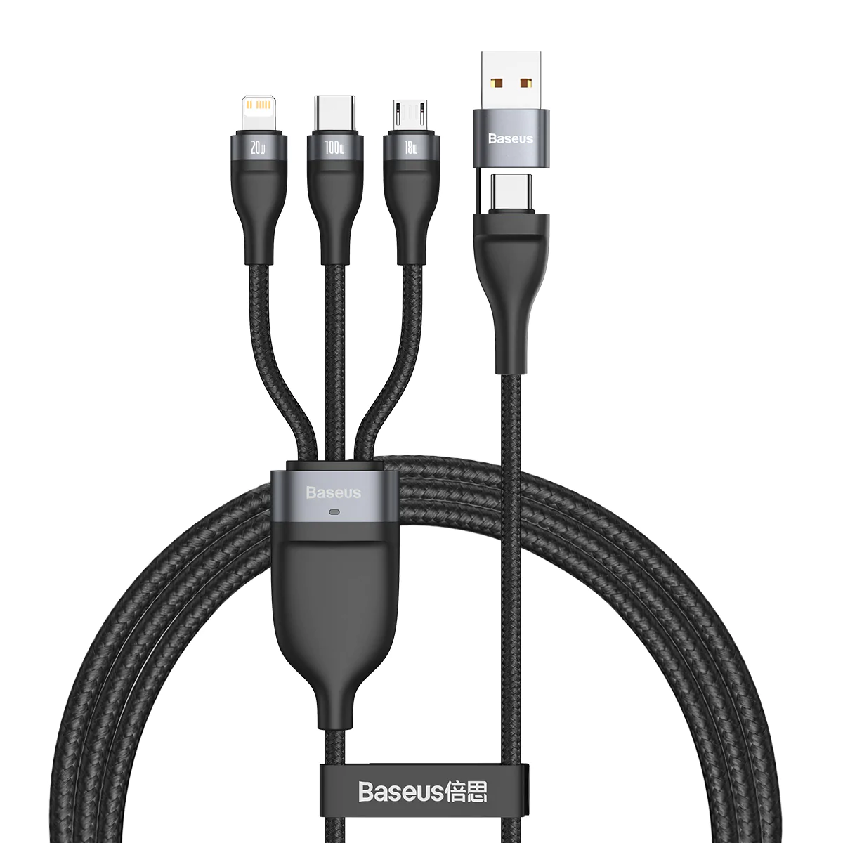 Baseus Two for Three Fast Charging Cable 100W Price in BD