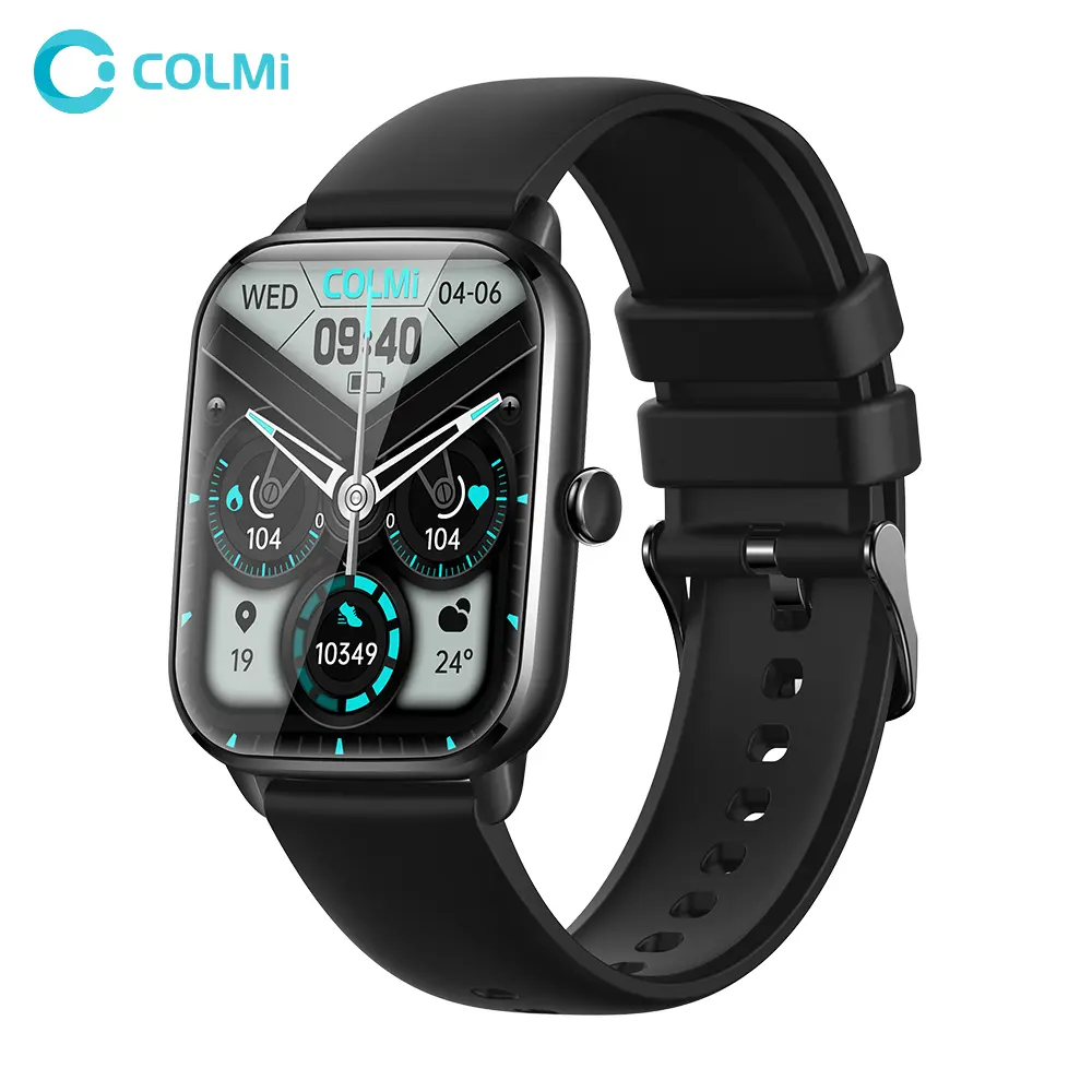 Colmi C61 Bluetooth Calling Smart Watch Black Color