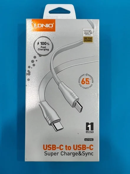 LDNIO LC131C USB-C TO USB-C 65W Fast Charging Data Cable in BD