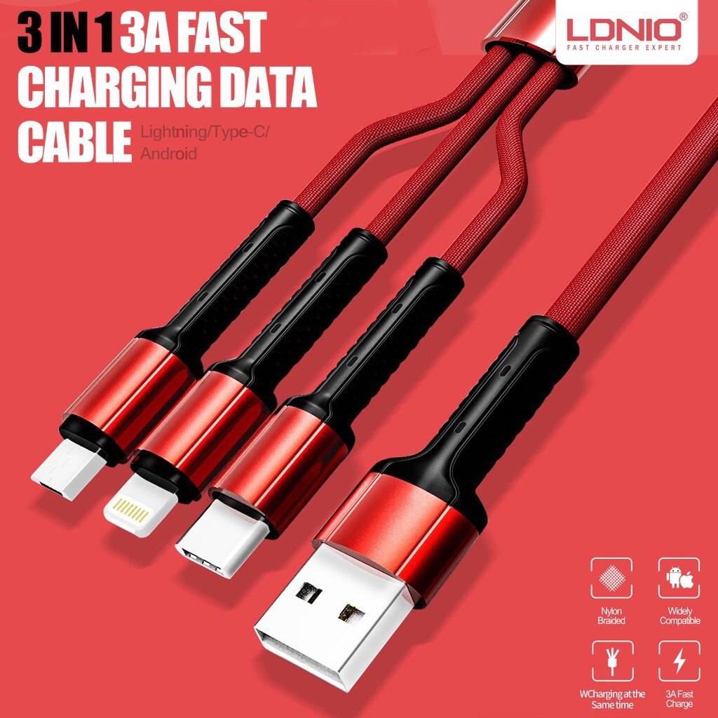 LDNIO LC93 3 in 1 Cable in BD