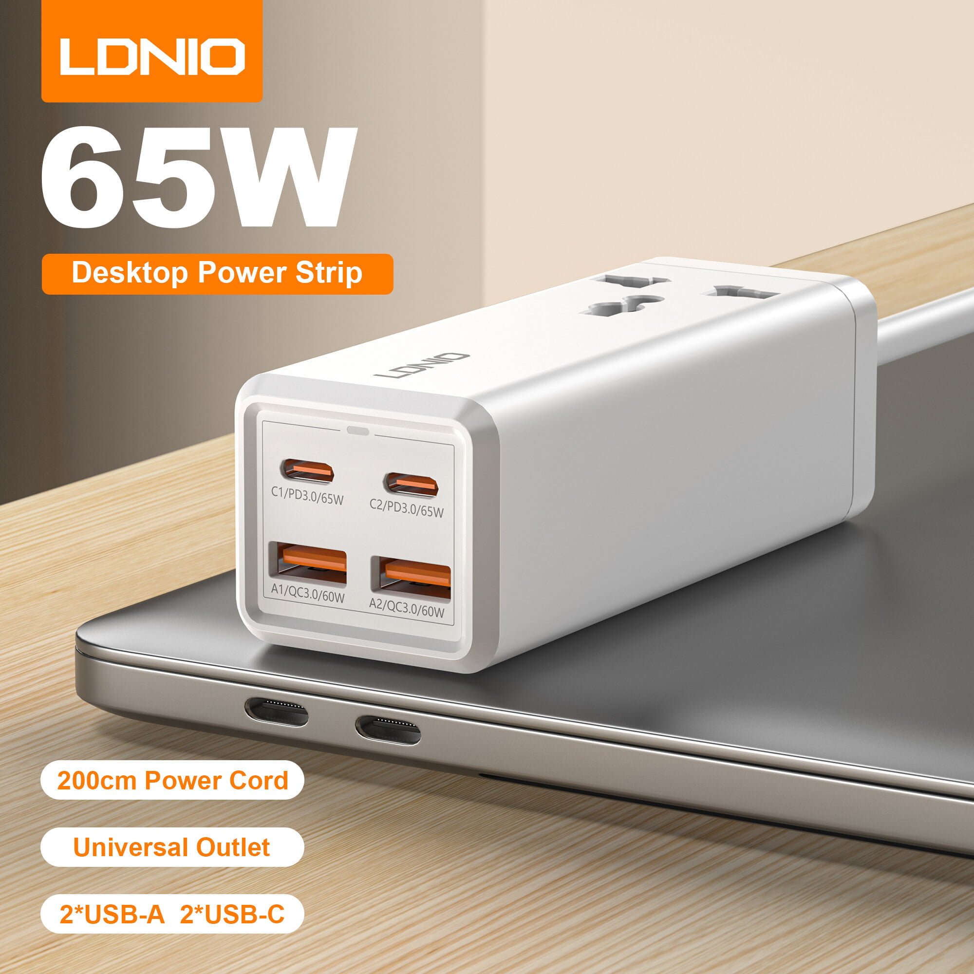 LDNIO SC1418 65W PD Desktop Power Strip with Power Socket in BD