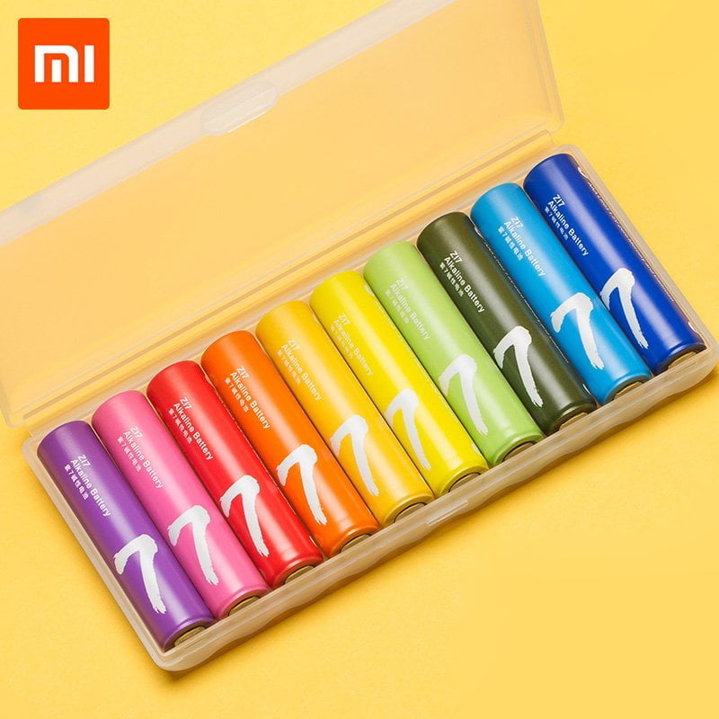 Xiaomi Zi7 AAA Alkaline Battery Rainbow Disposable Batteries Kit For Camera Mouse Keyboard Controller Toys 10PCS