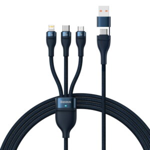 Baseus-Cable-Flash-Series-2-Two-for-three-Charging-Cable-UC-to-Micro-Lightning-Type-C-100W