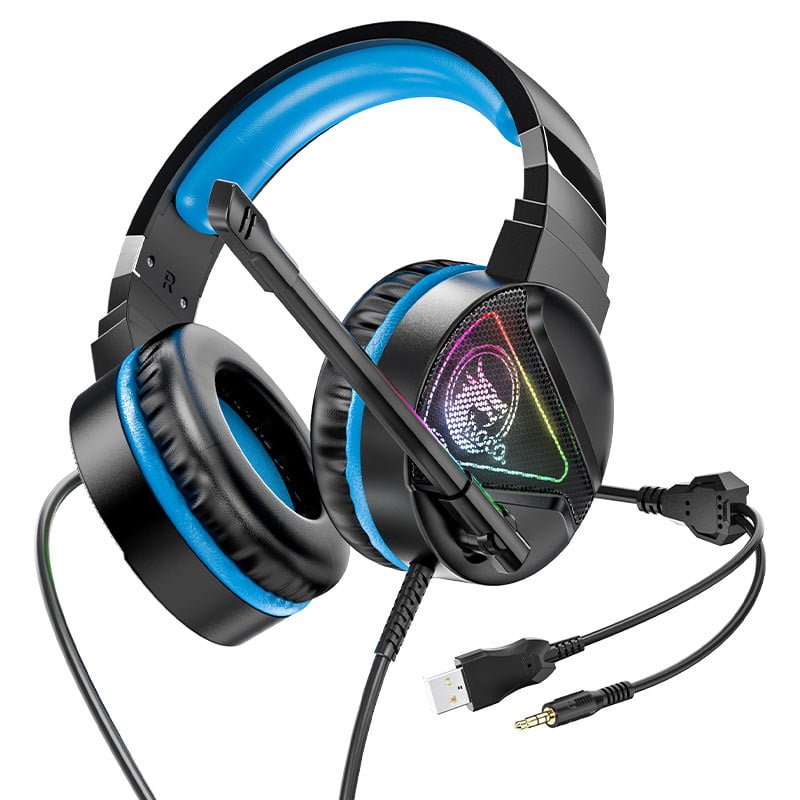 Hoco W104 Gaming Headphone Blue Color