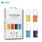 COTECi TSA Customs Code 3 Digit Combination Lock - Black Color
