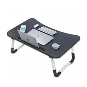 Multifunctional Portable & Foldable Laptop Table - Black Color