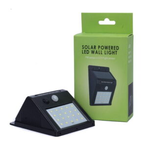 Solar Powered LED Wall Light, Motion PIR Sensor and CDS Night Sensor