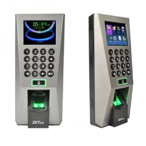 Model: ZK F18 Less than 1 second user recognition Stores 3000 fingerprint templates and 30,000 transactions Reads fingerprint and/or RFID cards. Built-in Serial and Ethernet ports
