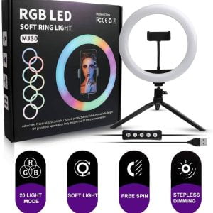 rgb led soft ring light mj30