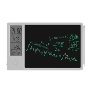10 Inch Electronic Clock LCD Writing Board Writing Tablet Digital Graphic Drawing Weather Pad for SchoolsOfficeHomes