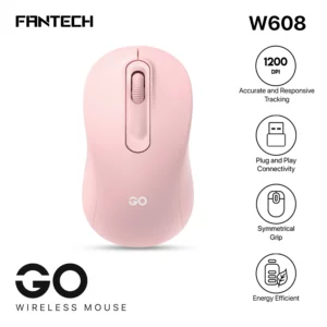 Fantech Go W608 Wireless Mouse-Pink