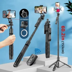 K28 Long Selfie Stick Tripod Stand With Remote Shutter for Smartphones