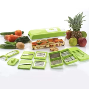 PLATINUM 16*1 Quicker Vegetable chipser slicer grater & Chopper Vegetable & Fruit Grater & Slicer (1 Chopper, 16 slicer)