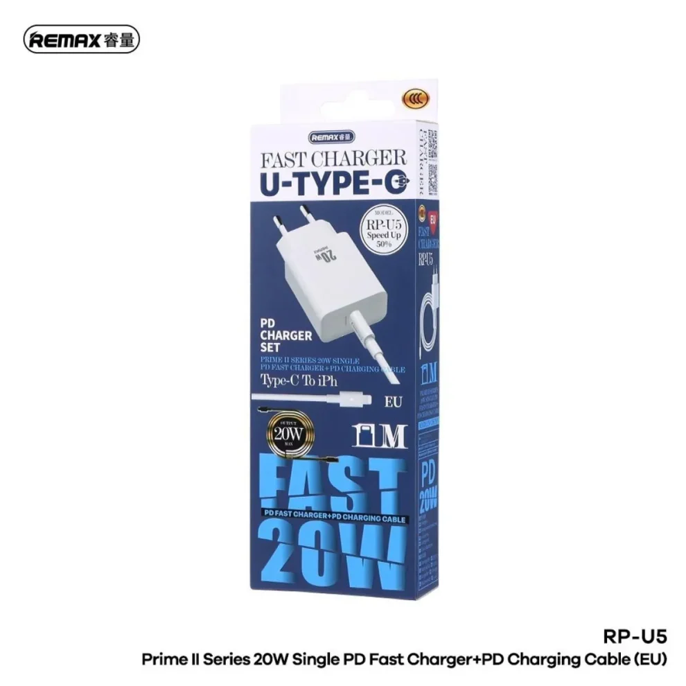 Remax RP-U5 20W Type C to Lightning Charger