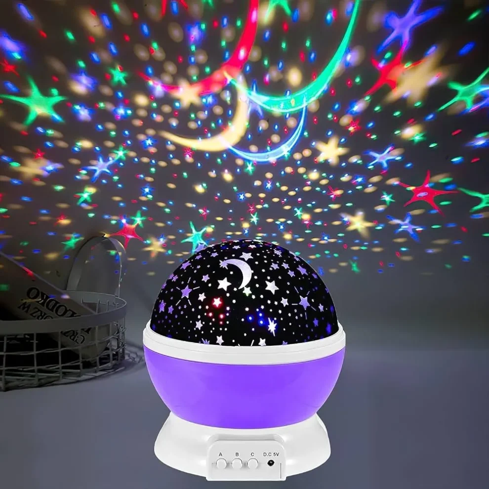 Star Master Dream Rotating Projection Lamp - Purple