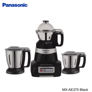 Panasonic MX-AE375 Black 750W Mixer Grinder 3 Jars - Black Color
