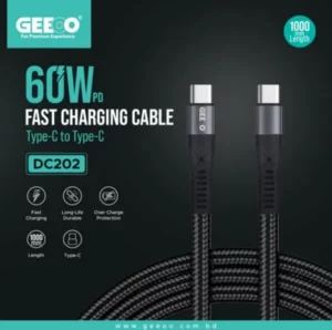 Geeoo Dc 202 Type C To Type C Fast Chareging Cable