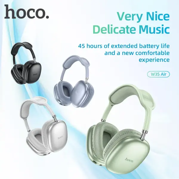 Hoco W35 Air Wireless Headphone- Blue Color