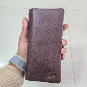 Men's Stylish Long Leather Wallet Brown