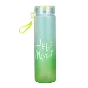 Transparent Plastic Water Bottle Green