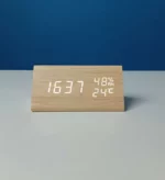 Triangle Wooden Style Digital Led Clock