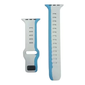 Dual Color Soft Silicone Watch Straps Blue Gray