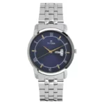 Titan (NS1774SM01) Analog with Day and Date Blue Dial Stainless Steel Strap watch for Men