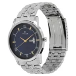 Titan Analog with Day and Date Blue Dial Stainless Steel Strap watch for Men