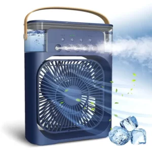 Air Cooler Fan With Mist Flow - Blue Color