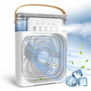 Air Cooler Fan With Mist Flow - White Color